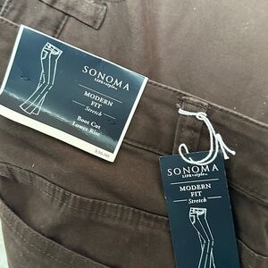 Sonoma Modern Fit Boot Cut Lower Rise in Brown